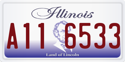 IL license plate A116533