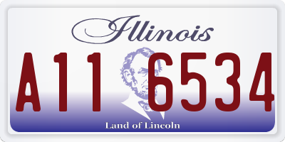 IL license plate A116534