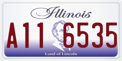 IL license plate A116535