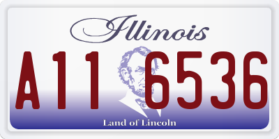 IL license plate A116536