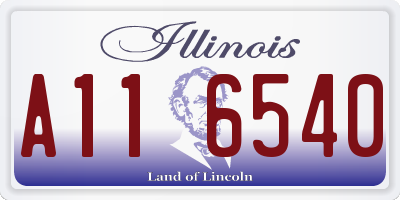 IL license plate A116540