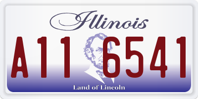 IL license plate A116541