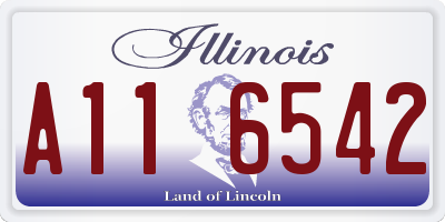 IL license plate A116542