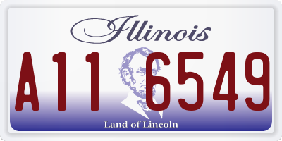 IL license plate A116549