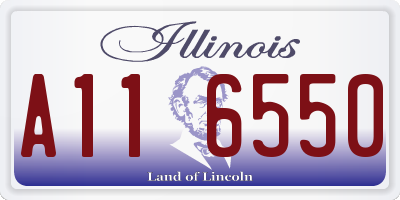 IL license plate A116550