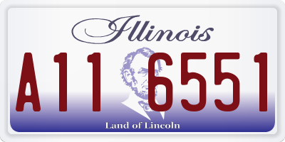 IL license plate A116551