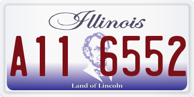 IL license plate A116552