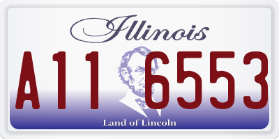 IL license plate A116553