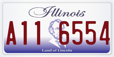 IL license plate A116554