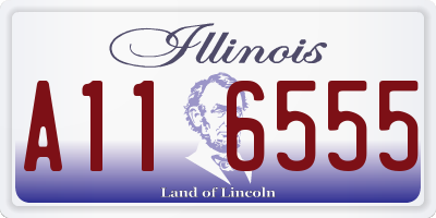 IL license plate A116555