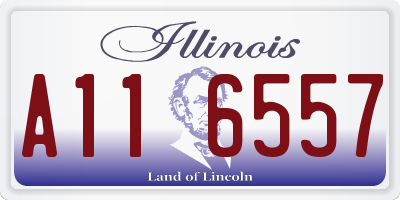 IL license plate A116557