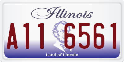 IL license plate A116561