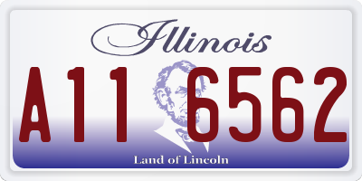 IL license plate A116562