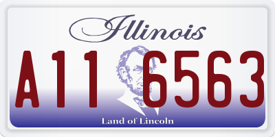 IL license plate A116563