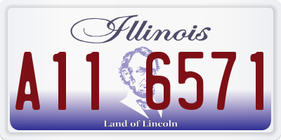 IL license plate A116571