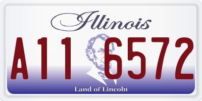 IL license plate A116572