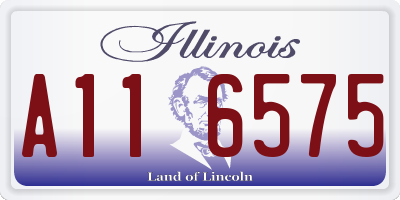 IL license plate A116575