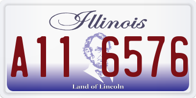 IL license plate A116576