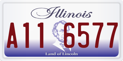IL license plate A116577