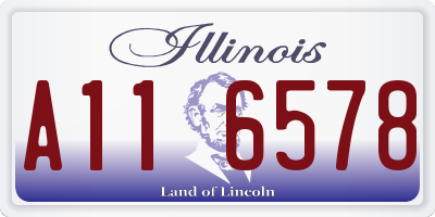 IL license plate A116578
