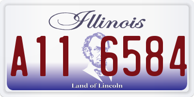 IL license plate A116584