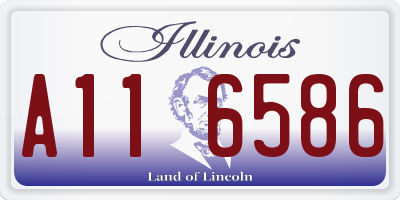 IL license plate A116586