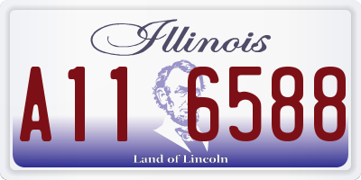 IL license plate A116588
