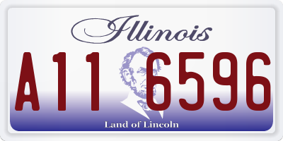 IL license plate A116596
