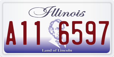 IL license plate A116597