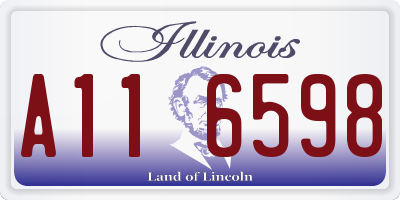 IL license plate A116598