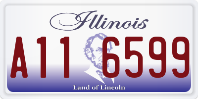 IL license plate A116599