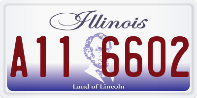 IL license plate A116602