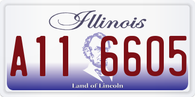 IL license plate A116605