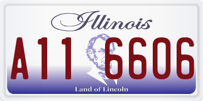 IL license plate A116606