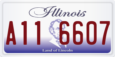 IL license plate A116607