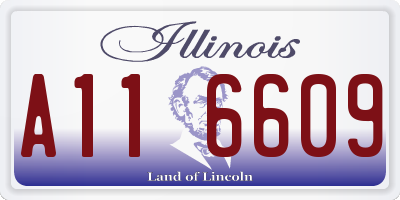 IL license plate A116609