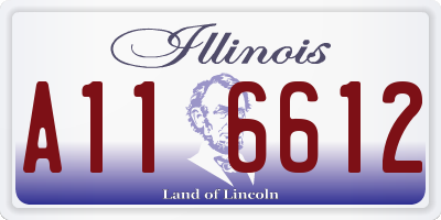 IL license plate A116612