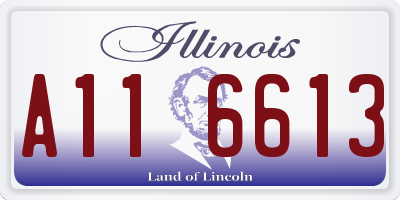 IL license plate A116613