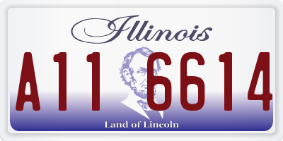 IL license plate A116614