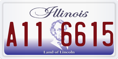 IL license plate A116615
