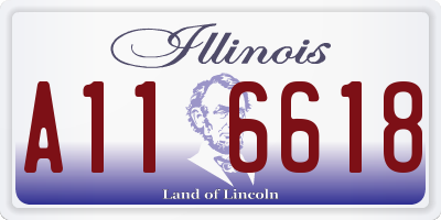 IL license plate A116618