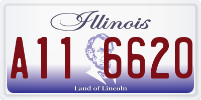 IL license plate A116620