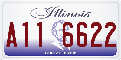 IL license plate A116622
