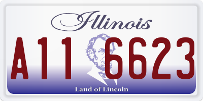 IL license plate A116623