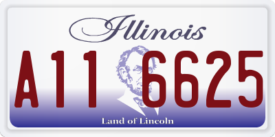 IL license plate A116625