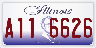 IL license plate A116626