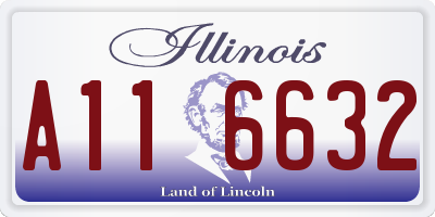 IL license plate A116632