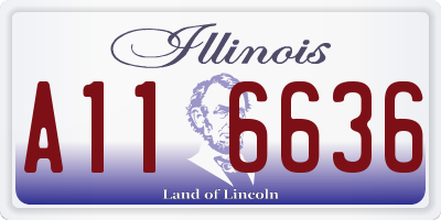 IL license plate A116636