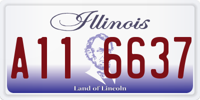 IL license plate A116637