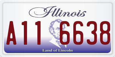 IL license plate A116638